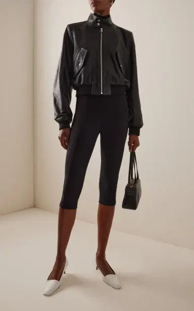 FRAME Harrington Leather Bomber Jacket | Thumbnail 3