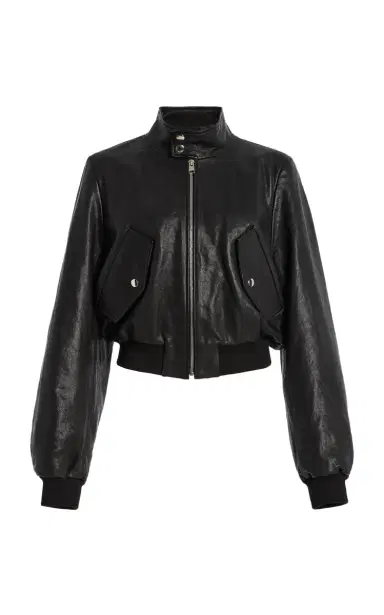 FRAME Harrington Leather Bomber Jacket | Thumbnail 1