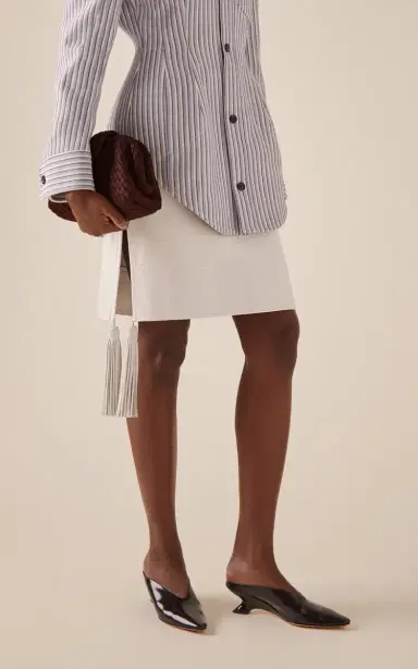 Bottega Veneta Bounty Patent Vinyl Mule Pumps | Thumbnail 2