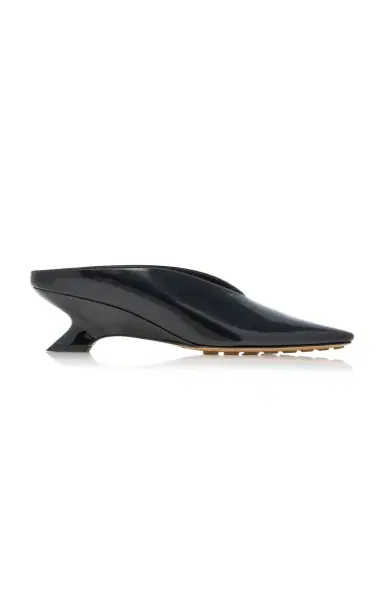 Bottega Veneta Bounty Patent Vinyl Mule Pumps | Thumbnail 1