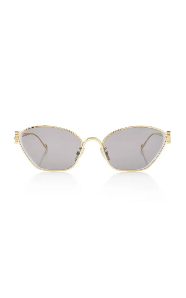 Hexagonal-Frame Metal Sunglasses