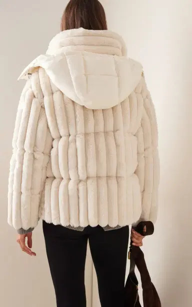 Moncler Fare Quilted Faux Fur Jacket | Thumbnail 4