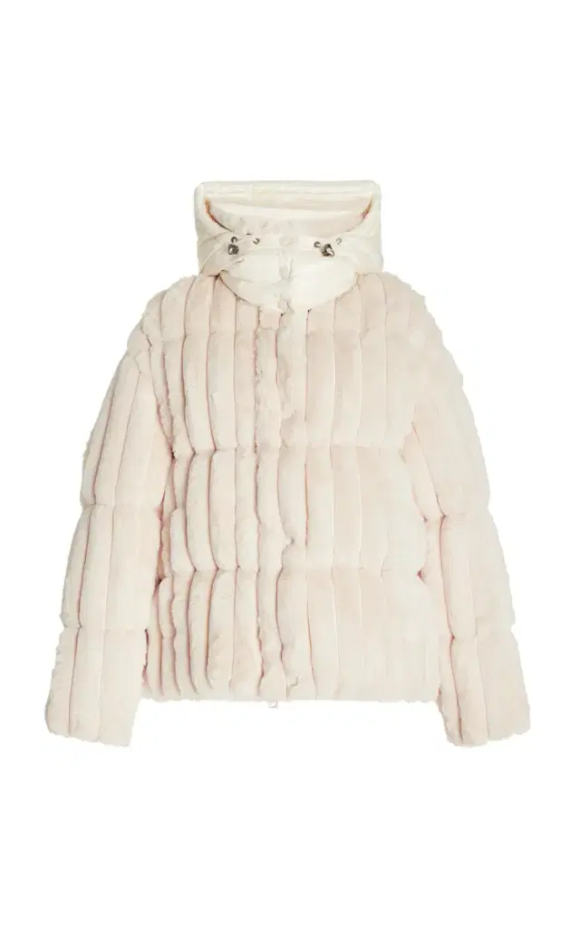 Moncler Fare Quilted Faux Fur Jacket