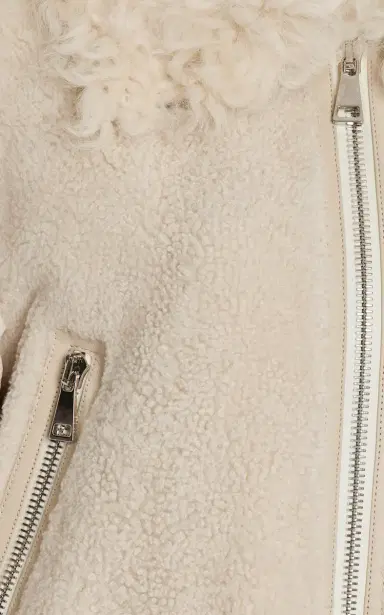 Moncler Gaillands Shearling-Trimmed Leather Down Jacket | Thumbnail 5