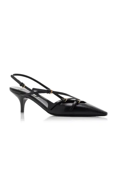 Miu Miu Leather Slingback Pumps | Thumbnail 5 Miu Miu Leather Slingback Pumps | Thumbnail 5