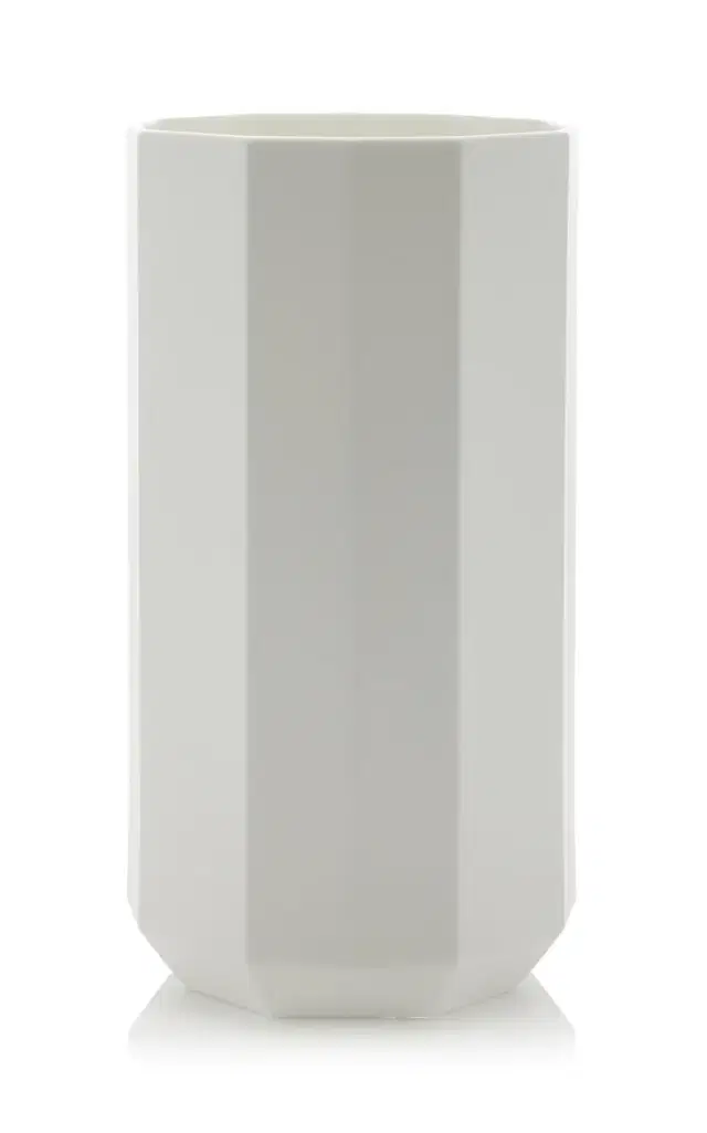 Tiffany & Co. Facet Large Bone China Vase - White
