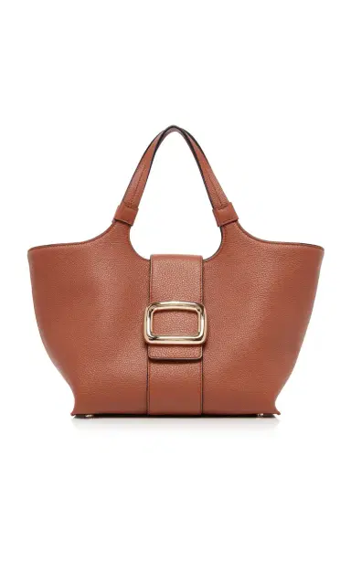 Roger Vivier Grand Viv' Choc Leather Tote Bag | Thumbnail 1 Roger Vivier Grand Viv' Choc Leather Tote Bag | Thumbnail 1