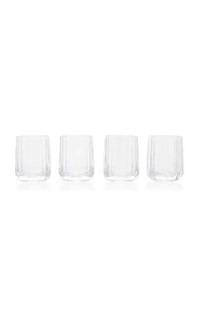 Tiffany & Co. Facet Set-of-Four Crystal Shot Glasses - Clear