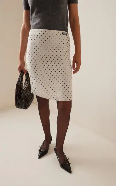 Miu Miu Silk Chiffon Midi Skirt | Thumbnail 3