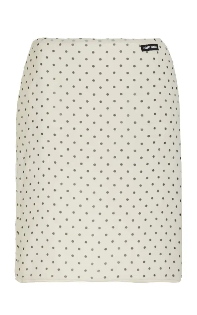Miu Miu Silk Chiffon Midi Skirt