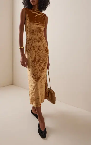 ALFIE Maia Stretch-Velvet Midi Dress | Thumbnail 2