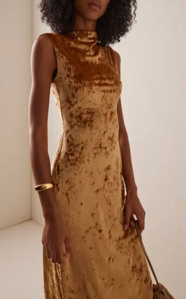 ALFIE Maia Stretch-Velvet Midi Dress | Thumbnail 3