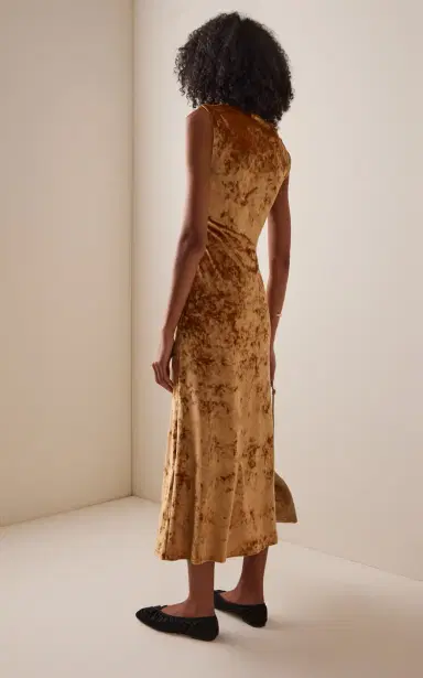 ALFIE Maia Stretch-Velvet Midi Dress | Thumbnail 4