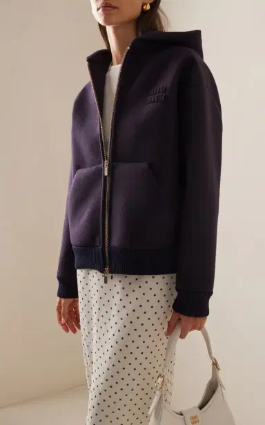 Miu Miu Padded Wool Hoodie | Thumbnail 3 Miu Miu Padded Wool Hoodie | Thumbnail 3