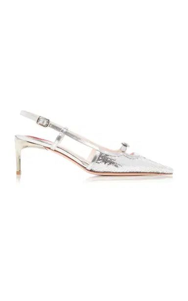 Roger Vivier Sequined Mini-Buckle Slingback Pumps | Thumbnail 1 Roger Vivier Sequined Mini-Buckle Slingback Pumps | Thumbnail 1