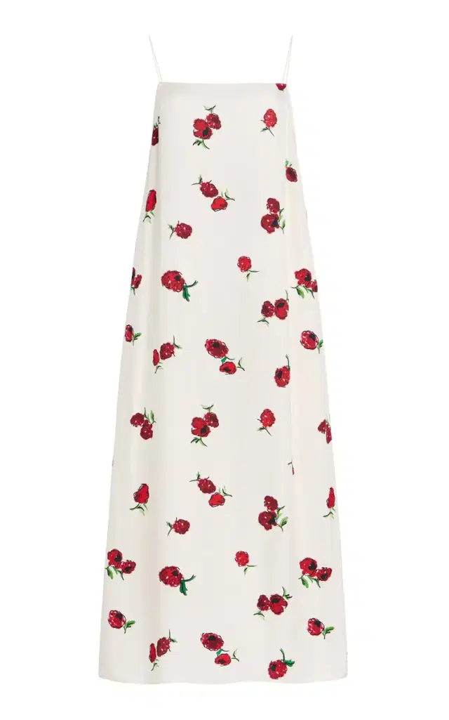 Sicily Printed Silk Midi Dress