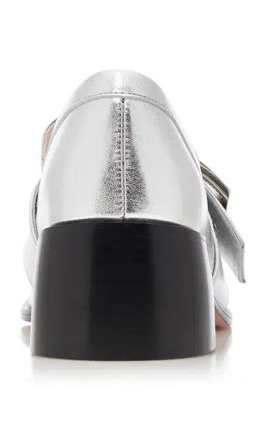 Roger Vivier Viv' Rangers Buckle-Embellished Metallic Leather Loafers | Thumbnail 4