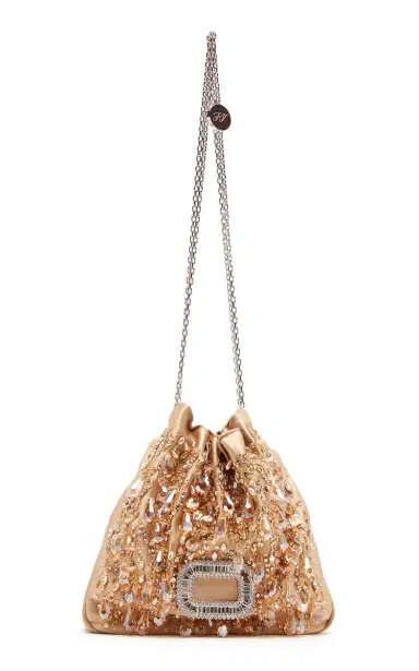 Roger Vivier Pilgrim Crystal-Embellished Satin Mini Bag | Thumbnail 1 Roger Vivier Pilgrim Crystal-Embellished Satin Mini Bag | Thumbnail 1