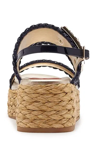 Roger Vivier Summer Strass-Embellished Buckle Raffia Platform Sandals | Thumbnail 3 Roger Vivier Summer Strass-Embellished Buckle Raffia Platform Sandals | Thumbnail 3