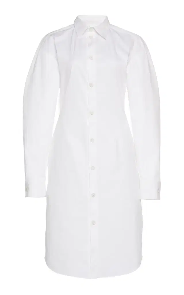 Stretch Poplin Shirt Dress