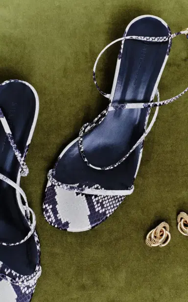 Khaite Loop Python-Effect Leather Sandals | Thumbnail 3 Khaite Loop Python-Effect Leather Sandals | Thumbnail 3