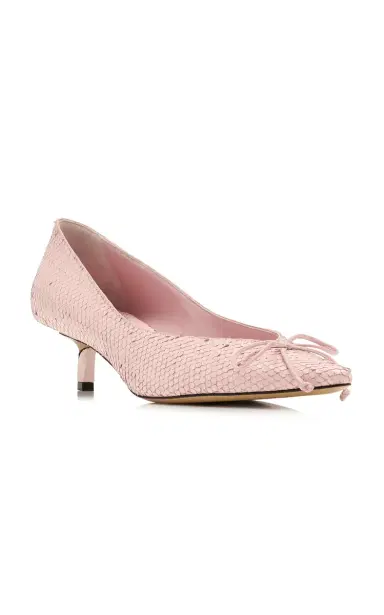 Jacquemus Tourni B Snake-Effect Leather Pumps | Thumbnail 4