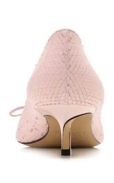 Jacquemus Tourni B Snake-Effect Leather Pumps | Thumbnail 5