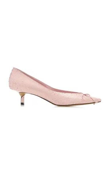 Jacquemus Tourni B Snake-Effect Leather Pumps | Thumbnail 6