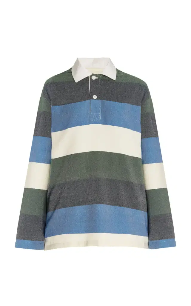 Exclusive Oversized Striped Cotton Rugby Shirt