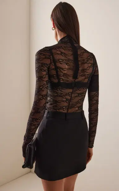 Courrèges Lace Mockneck Top | Thumbnail 4