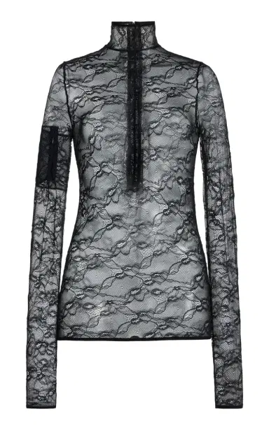 Courrèges Lace Mockneck Top | Thumbnail 6
