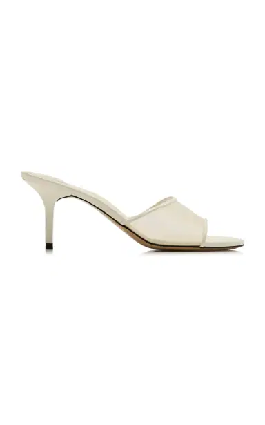Jacquemus Cubisto Leather-Trimmed Mesh Mules | Thumbnail 1 Jacquemus Cubisto Leather-Trimmed Mesh Mules | Thumbnail 1
