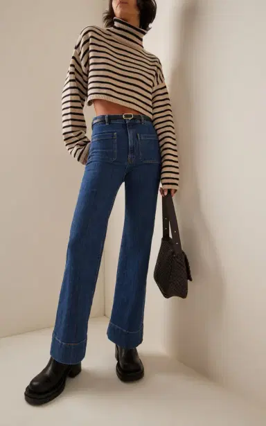 Jeanerica St Monica Stretch High-Rise Flared-Leg Jeans | Thumbnail 2