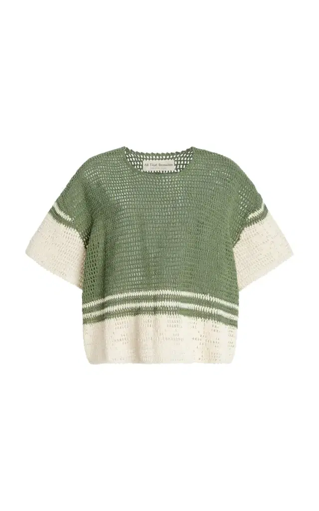 All That Remains Exclusive Willow Lace-Detailed Crocheted-Cotton Top