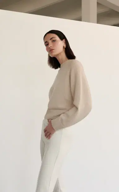 HIGH SPORT Kick Stretch-Cotton Knit Cropped Flared Pants | Thumbnail 5 HIGH SPORT Kick Stretch-Cotton Knit Cropped Flared Pants | Thumbnail 5