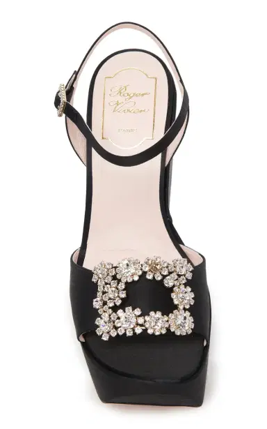 Roger Vivier Flower Satin Platform Sandals | Thumbnail 4 Roger Vivier Flower Satin Platform Sandals | Thumbnail 4