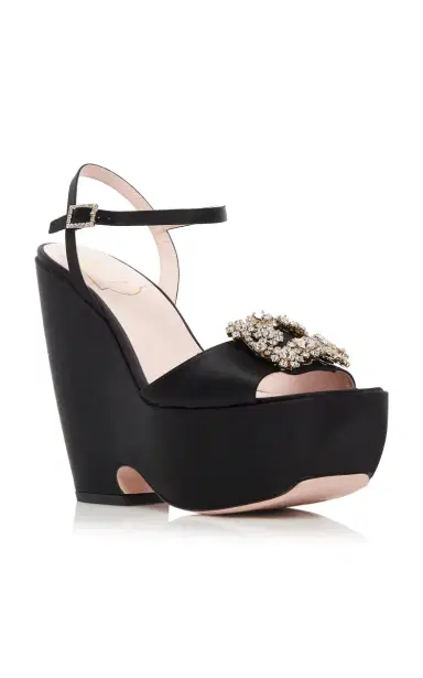 Roger Vivier Flower Satin Platform Sandals | Thumbnail 6 Roger Vivier Flower Satin Platform Sandals | Thumbnail 6