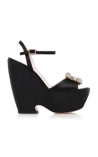 Roger Vivier Flower Satin Platform Sandals | Thumbnail 7 Roger Vivier Flower Satin Platform Sandals | Thumbnail 7