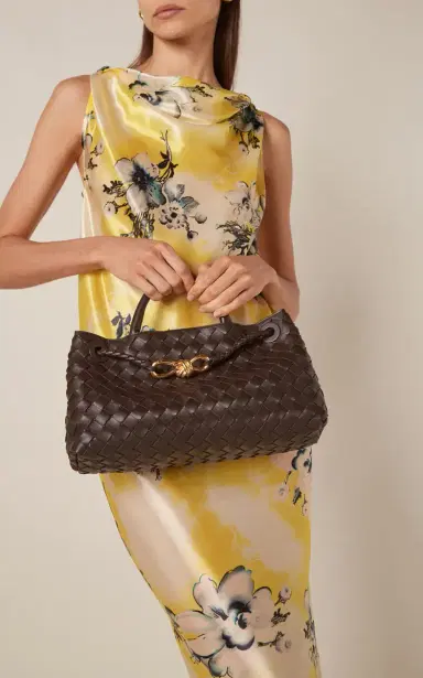 Bottega Veneta Small E/W Andiamo Intrecciato Leather Tote Bag - Brown - OS | Thumbnail 8 Bottega Veneta Small E/W Andiamo Intrecciato Leather Tote Bag - Brown - OS | Thumbnail 8