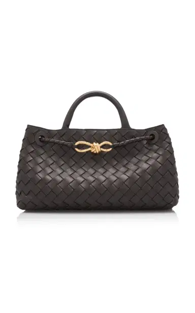 Bottega Veneta Small E/W Andiamo Intrecciato Leather Tote Bag - Brown - OS | Thumbnail 1 Bottega Veneta Small E/W Andiamo Intrecciato Leather Tote Bag - Brown - OS | Thumbnail 1