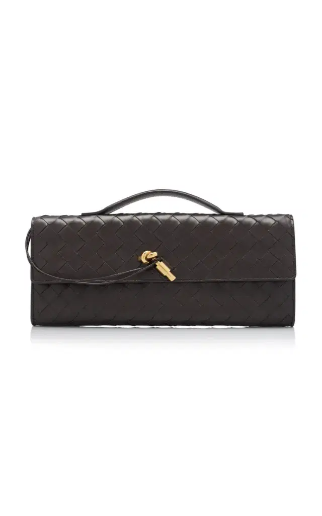 Bottega Veneta Knot Long Intrecciato Leather Clutch