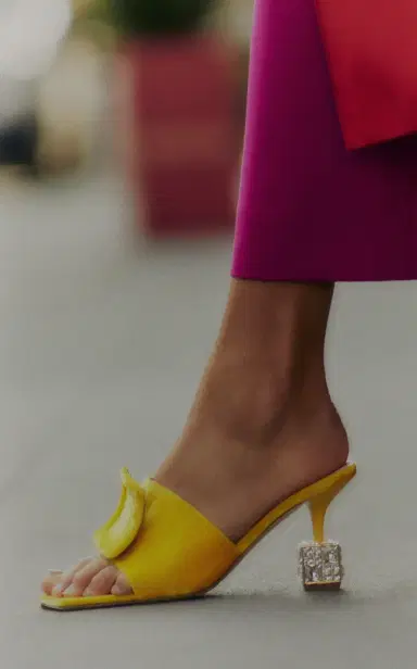 Roger Vivier Embellished-Cube Heel Velvet Mules | Thumbnail 2 Roger Vivier Embellished-Cube Heel Velvet Mules | Thumbnail 2