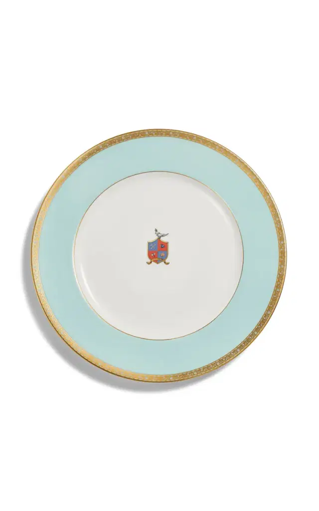 Crest Bone China Dinner Plate - Blue Crest Bone China Dinner Plate - Blue