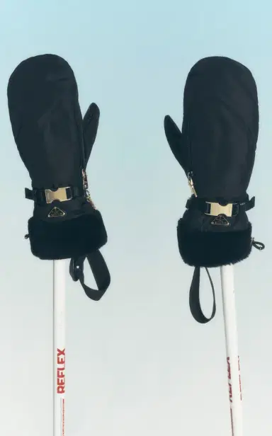 Prada Shearling-Lined Nylon Gloves | Thumbnail 2