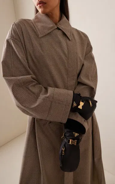 Prada Shearling-Lined Nylon Gloves | Thumbnail 3