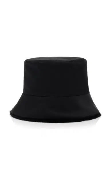 Prada Reversible Nylon; Shearling Bucket Hat | Thumbnail 4 Prada Reversible Nylon; Shearling Bucket Hat | Thumbnail 4
