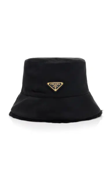 Prada Reversible Nylon; Shearling Bucket Hat | Thumbnail 5 Prada Reversible Nylon; Shearling Bucket Hat | Thumbnail 5