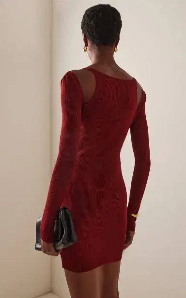 Nensi Dojaka Ribbed-Knit Mini Dress | Thumbnail 4 Nensi Dojaka Ribbed-Knit Mini Dress | Thumbnail 4