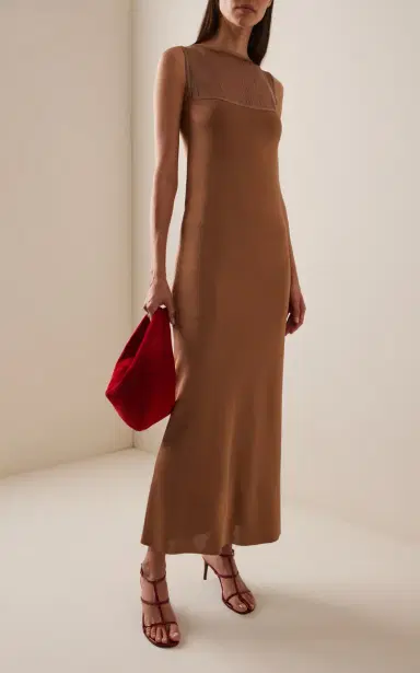 Khaite Ruslan Fringed Knit Maxi Dress | Thumbnail 2