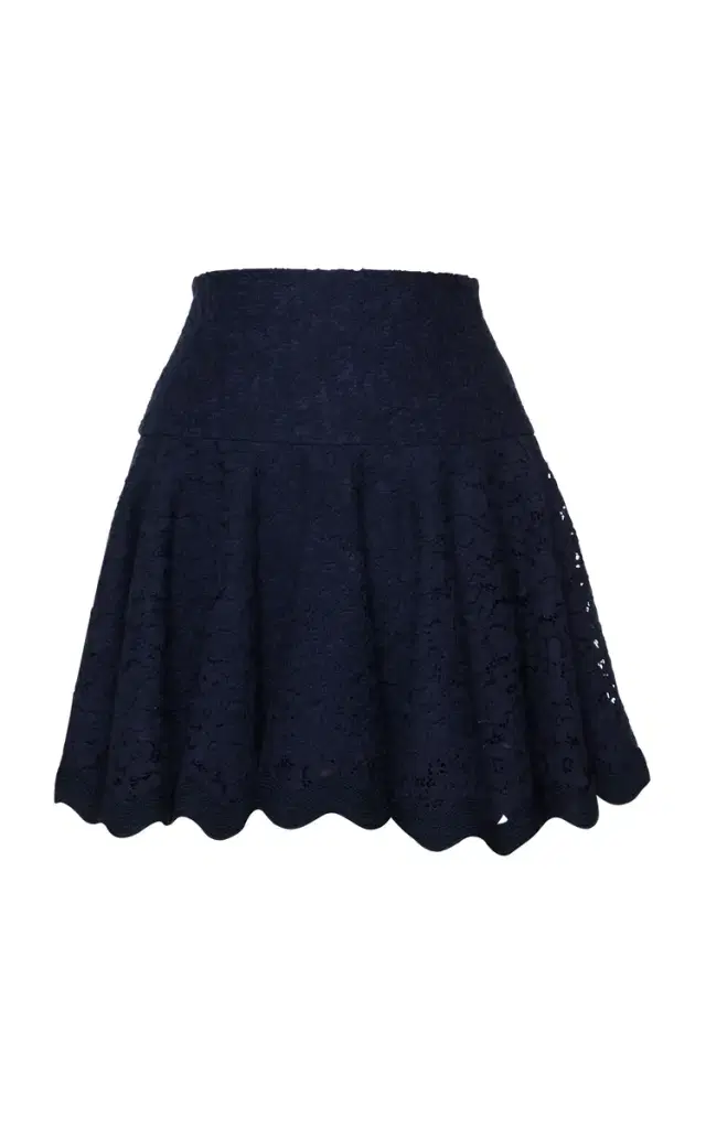 Lena Hoschek Marchesa Lace Cotton-Blend Mini Skirt